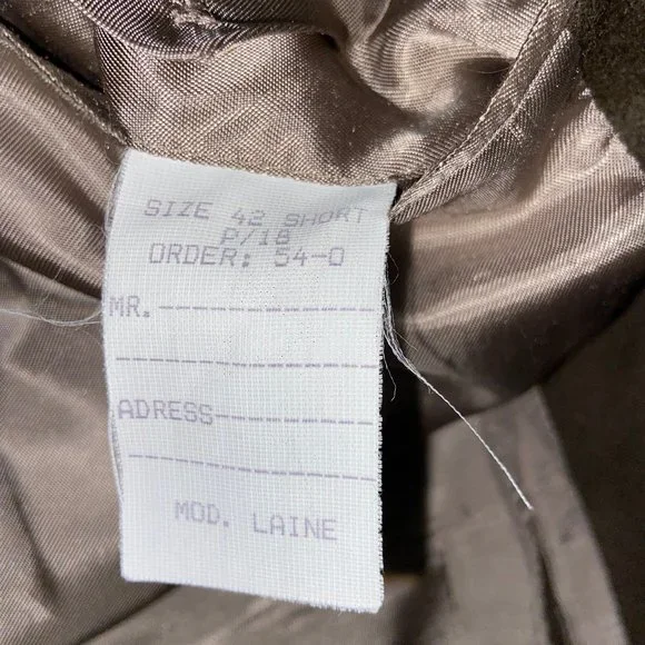 Vintage Bill Blass For Marshal Fields 100% Cashmere Mens Brown Blazer 42 Short - Picture 8 of 8
